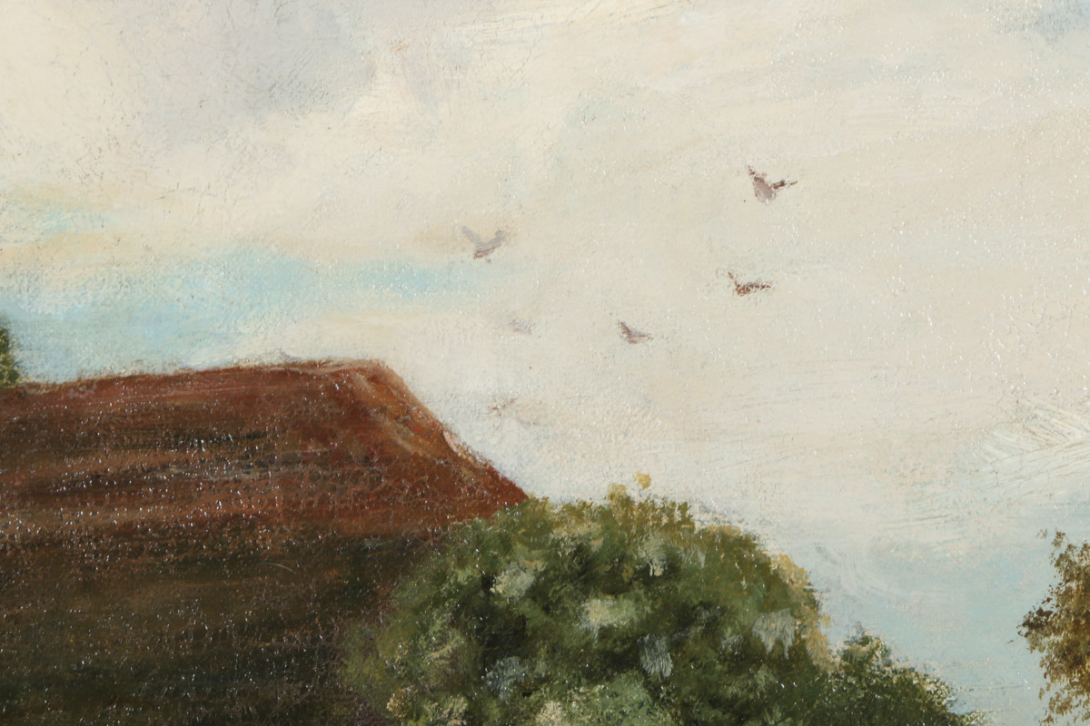 John Horace Hooper Oil Painting on Canvas "Figure in Landscape"