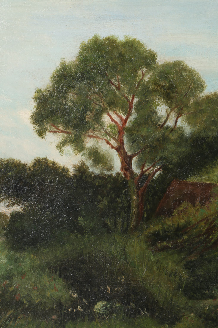 John Horace Hooper Oil Painting on Canvas "Figure in Landscape"