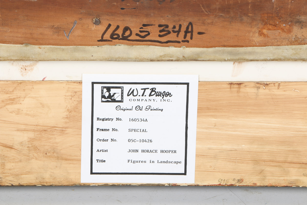 John Horace Hooper Oil Painting on Canvas "Figure in Landscape"