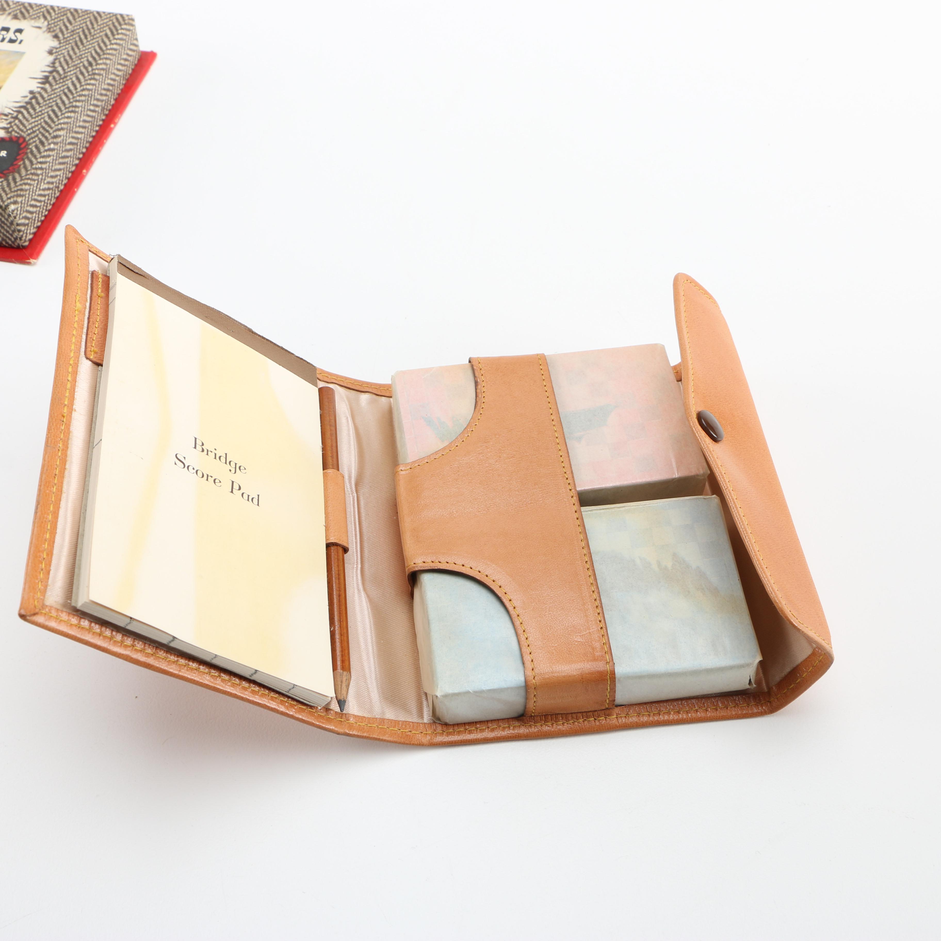 Vintage Playing Cards and Pens Including Sterling Pens