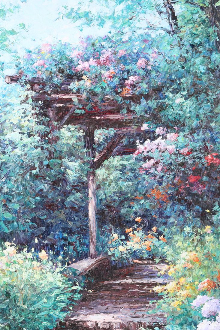 Charles Zhan Oil on Canvas "Woodland Walk"