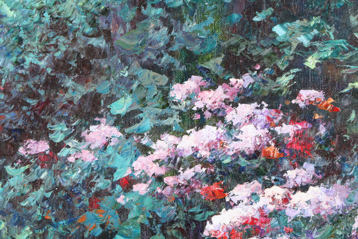 Charles Zhan Oil on Canvas "Woodland Walk"