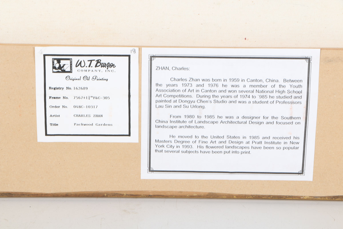 Charles Zhan Oil on Canvas "Woodland Walk"