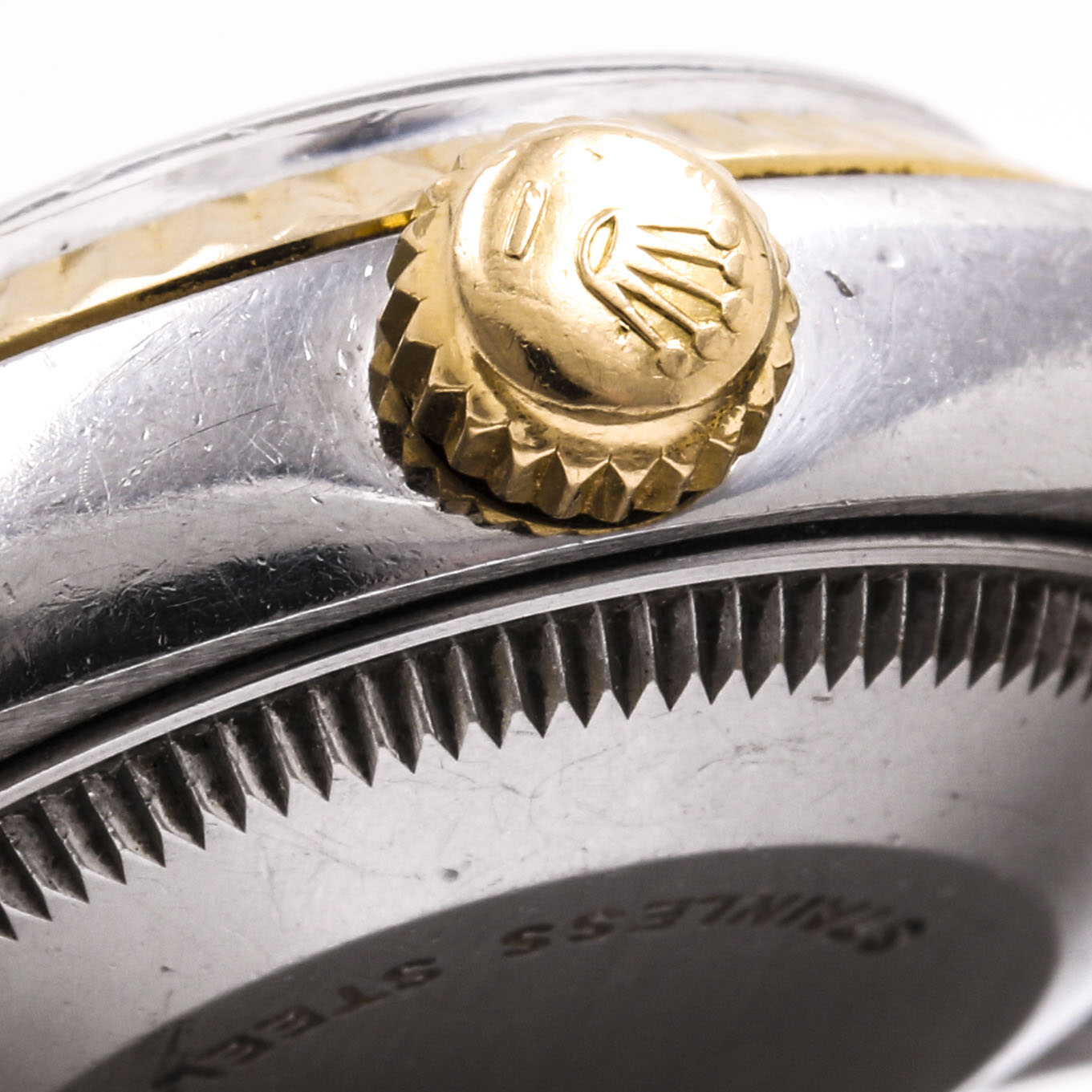 Vintage Rolex Oyster Perpetual Date 14K Yellow Gold and Stainless Steel Watch