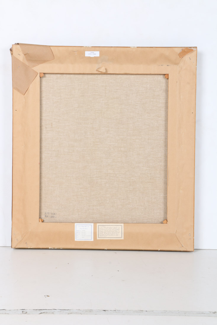 Arno Lemke Oil Painting on Canvas "Village in WInter"