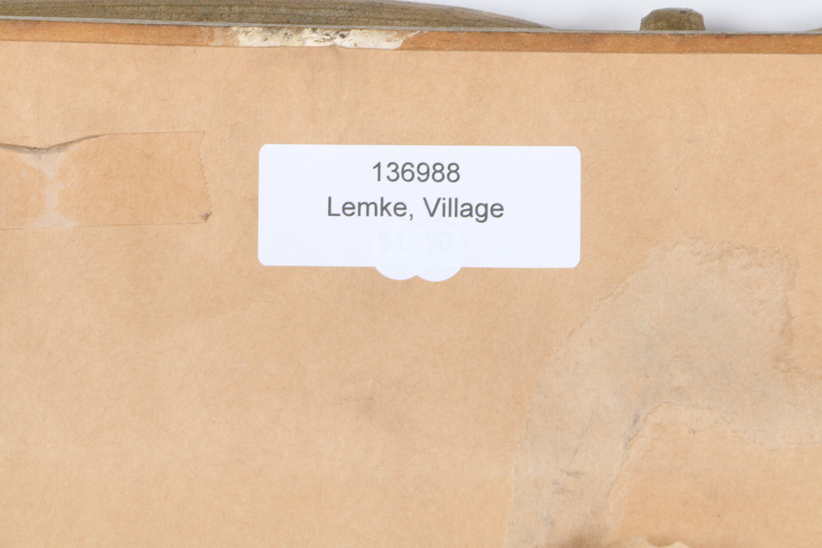 Arno Lemke Oil Painting on Canvas "Village in WInter"