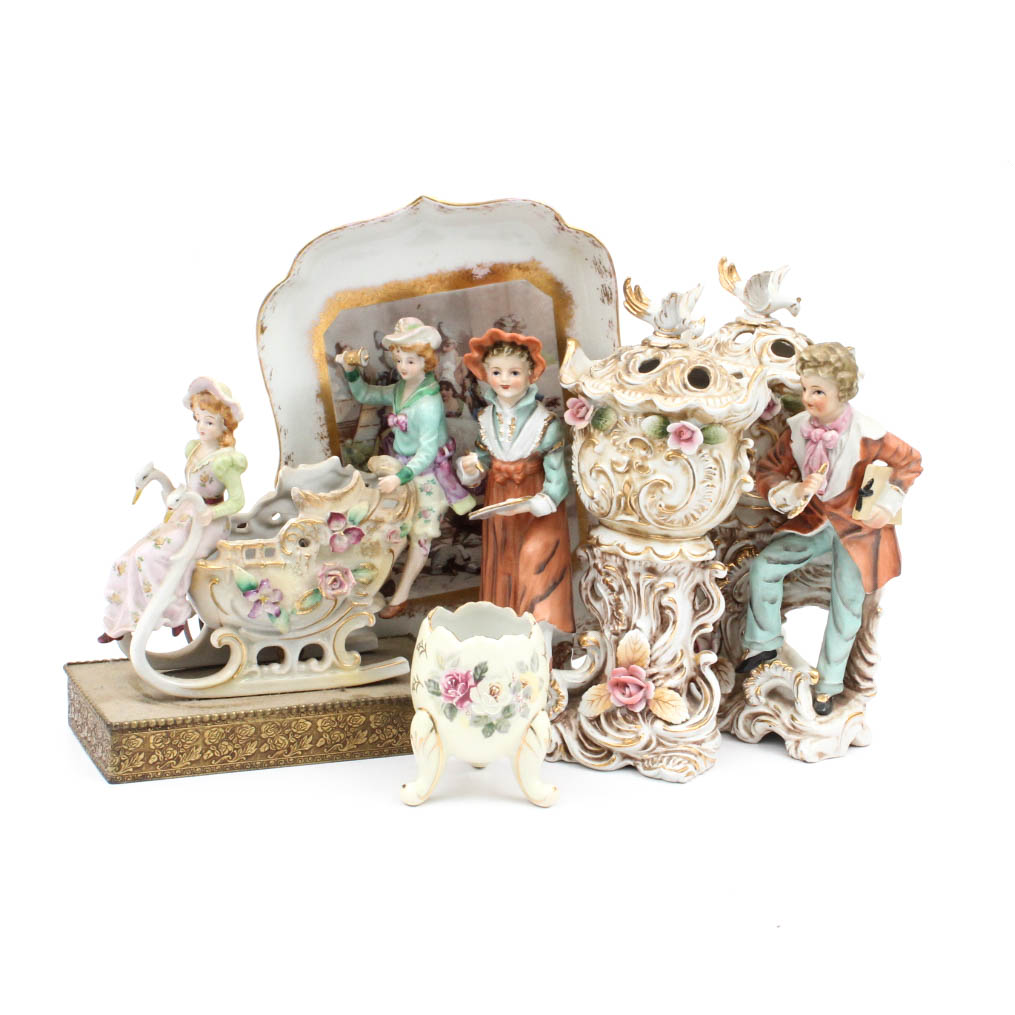 Vintage Porcelain Lighting and Decor