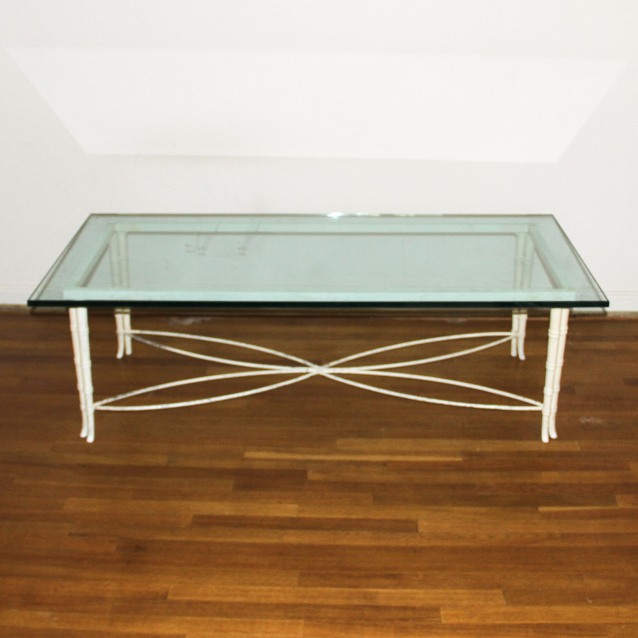 Vintage Glass Top Coffee Table