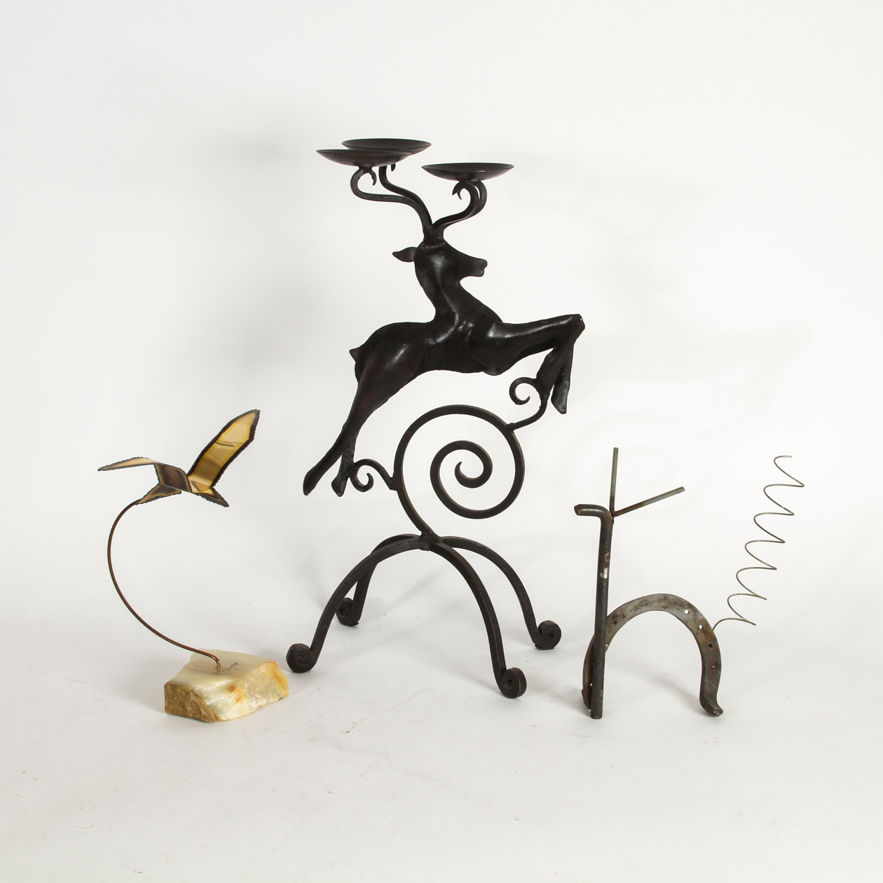 Collection of Contemporary Metal Animal Themed Decor
