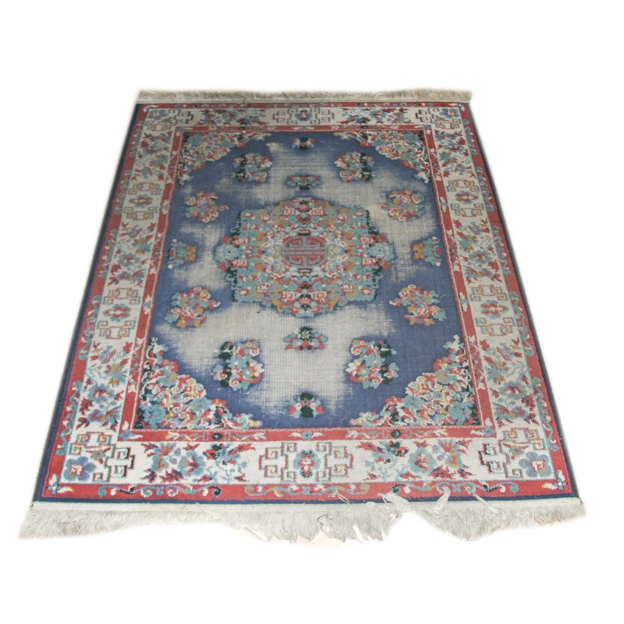 Vintage Machine Woven Chinese Area Rug