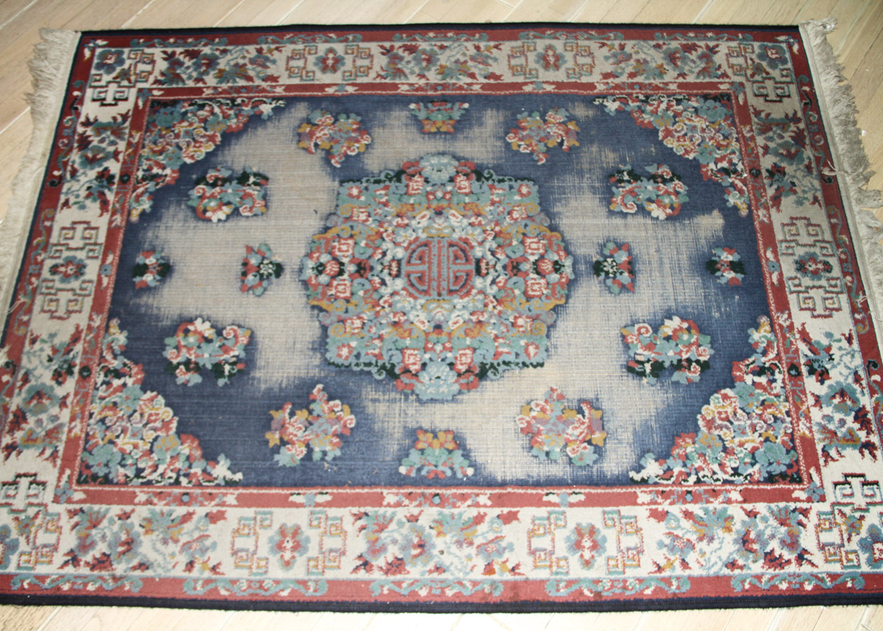 Vintage Machine Woven Chinese Area Rug