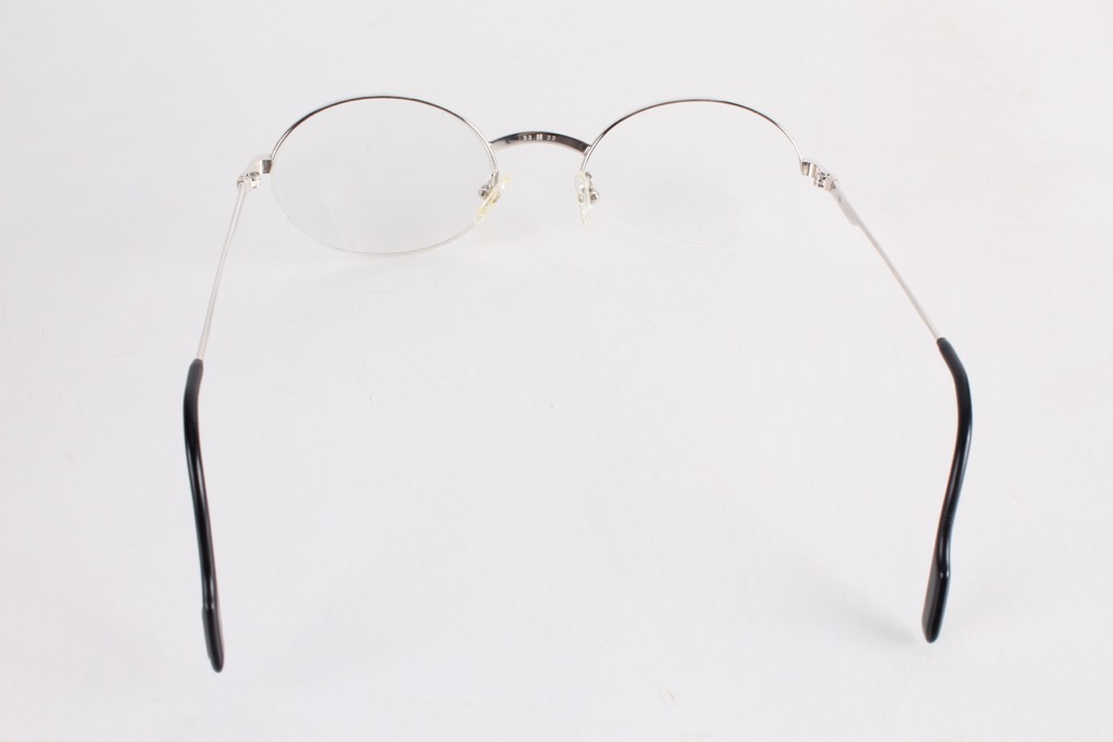 Cartier Vesta Half-Rim Platinum-Plated Eyeglasses