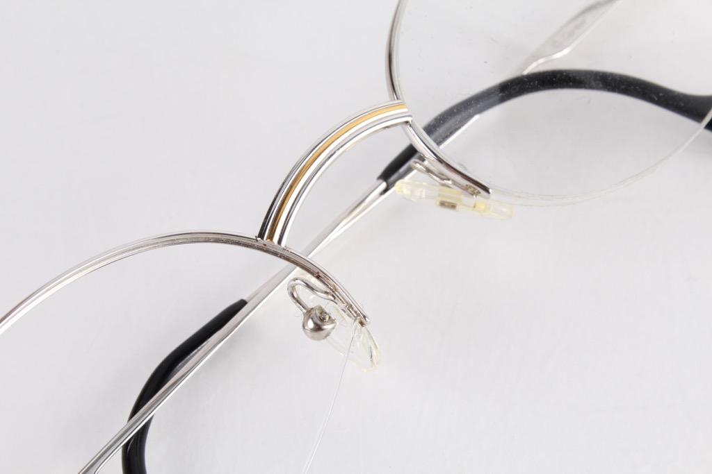 Cartier Vesta Half-Rim Platinum-Plated Eyeglasses