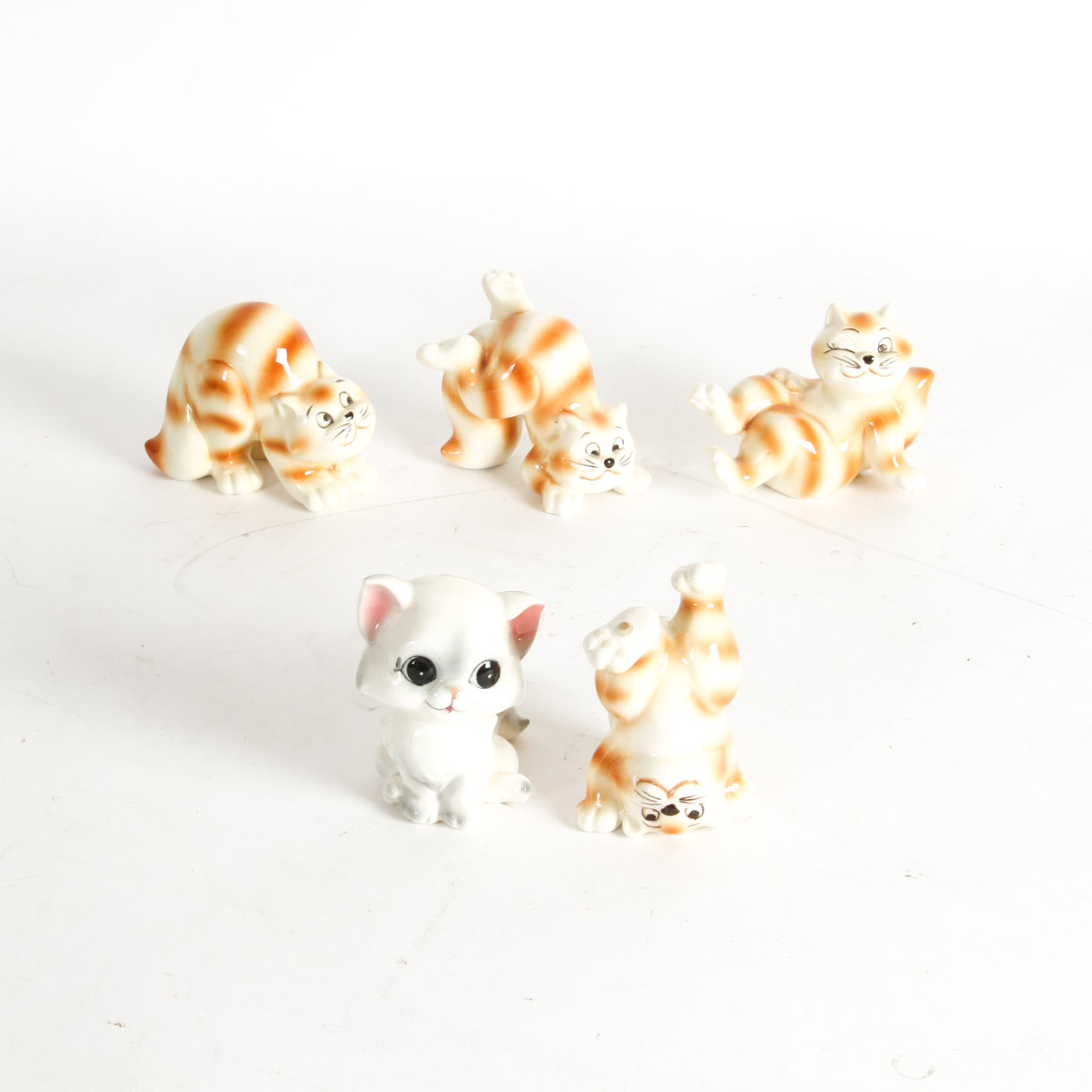 Collection of Vintage Ceramic Cat Figurines