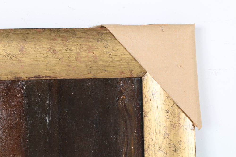 Mid 19th Century Raymond Wilks Attributed Oil on Canvas "Portrait of a Lady in a Interior"