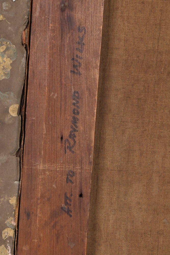 Mid 19th Century Raymond Wilks Attributed Oil on Canvas "Portrait of a Lady in a Interior"