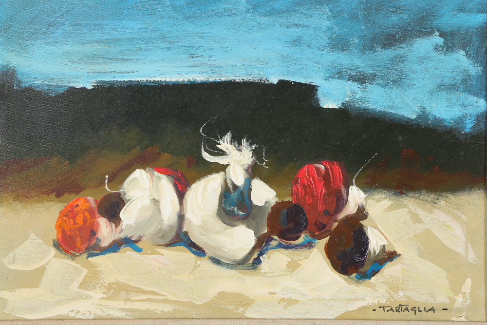 1973 Tartaglia Pioro Oil Painting on Canvas "Funghi"