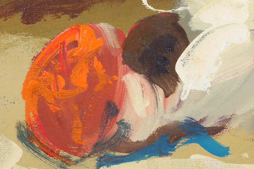 1973 Tartaglia Pioro Oil Painting on Canvas "Funghi"