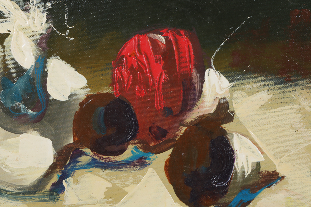 1973 Tartaglia Pioro Oil Painting on Canvas "Funghi"