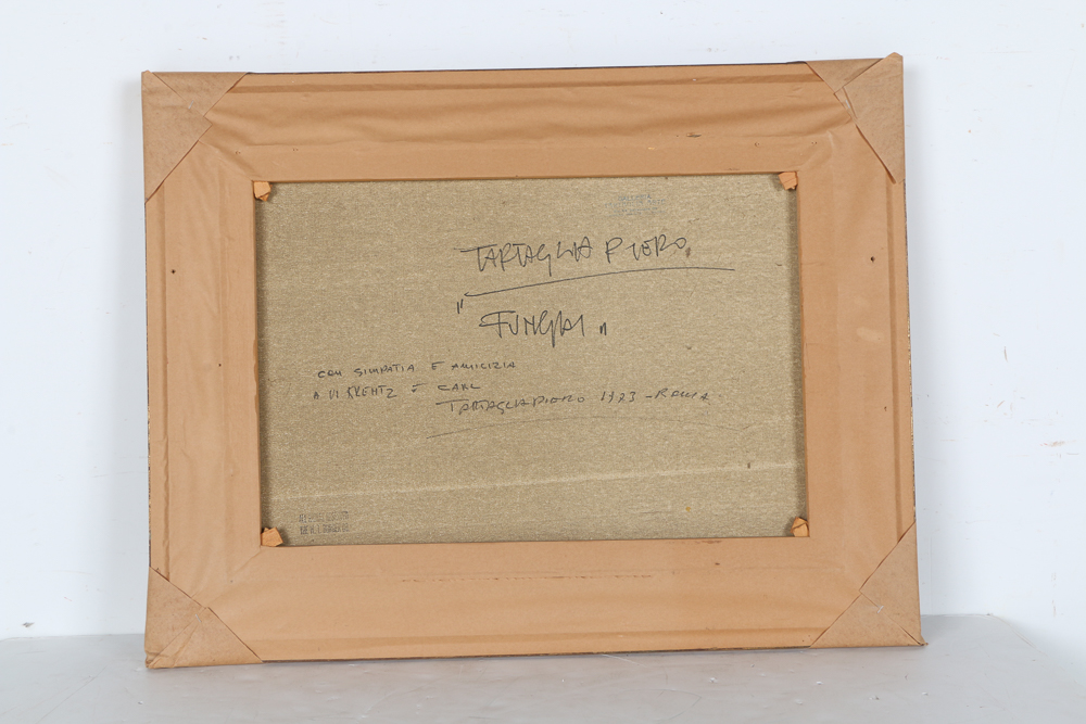 1973 Tartaglia Pioro Oil Painting on Canvas "Funghi"
