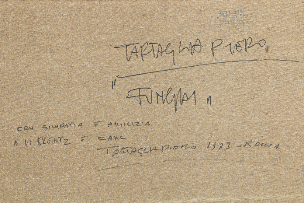 1973 Tartaglia Pioro Oil Painting on Canvas "Funghi"