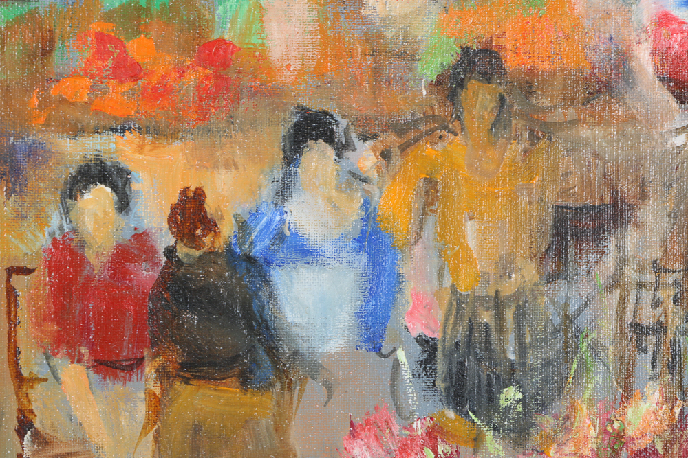 Ray David Oil Painting on Canvas "Market Place"