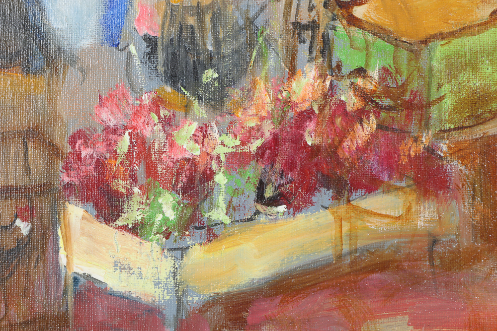 Ray David Oil Painting on Canvas "Market Place"