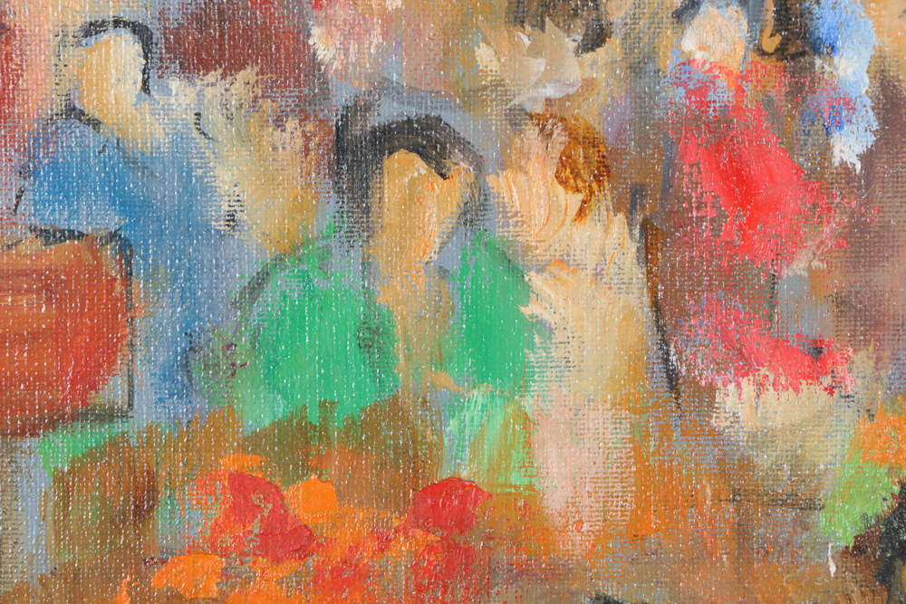 Ray David Oil Painting on Canvas "Market Place"