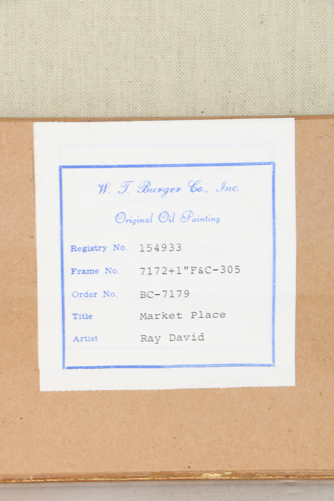 Ray David Oil Painting on Canvas "Market Place"