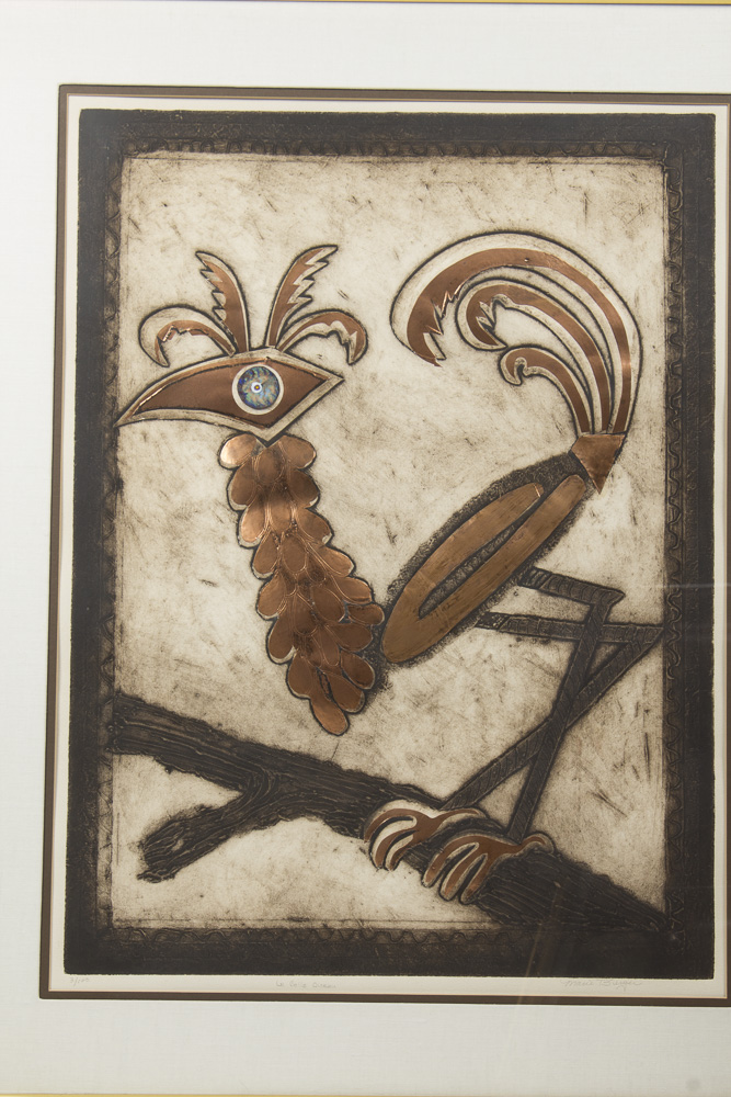 Marie Berger Limited Edition Mixed Media on Paper "Le Belle Oiseau"
