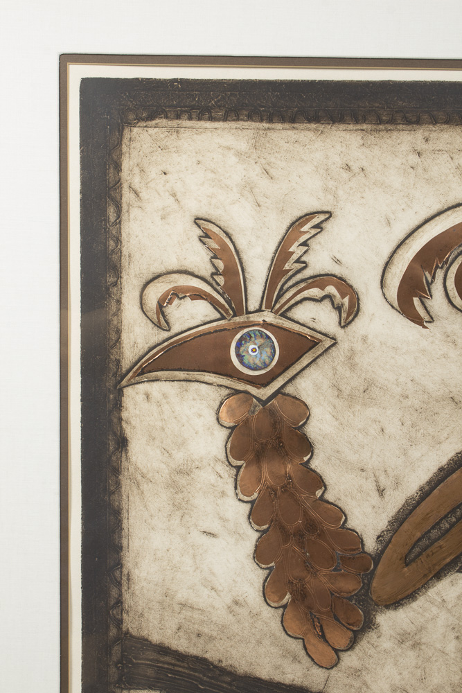 Marie Berger Limited Edition Mixed Media on Paper "Le Belle Oiseau"