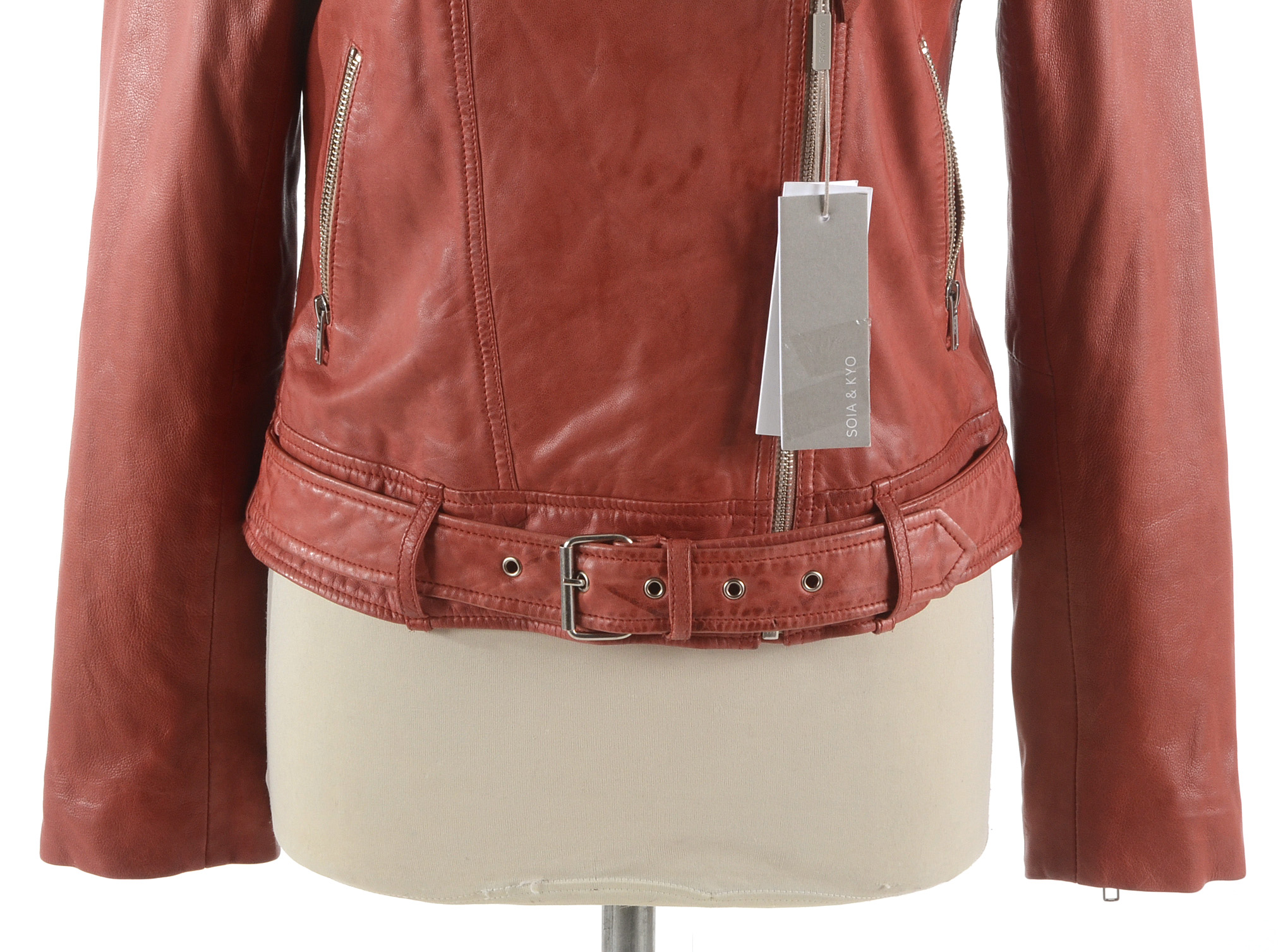 Soia & Kyo Women's Lambskin Motorcycle Jacket