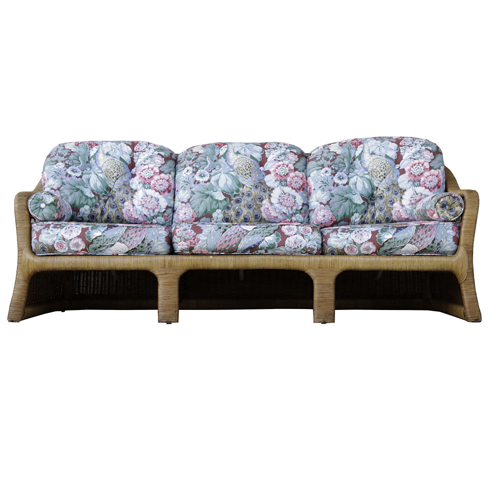 Vintage Wicker Patio Sofa by Ficks Reed