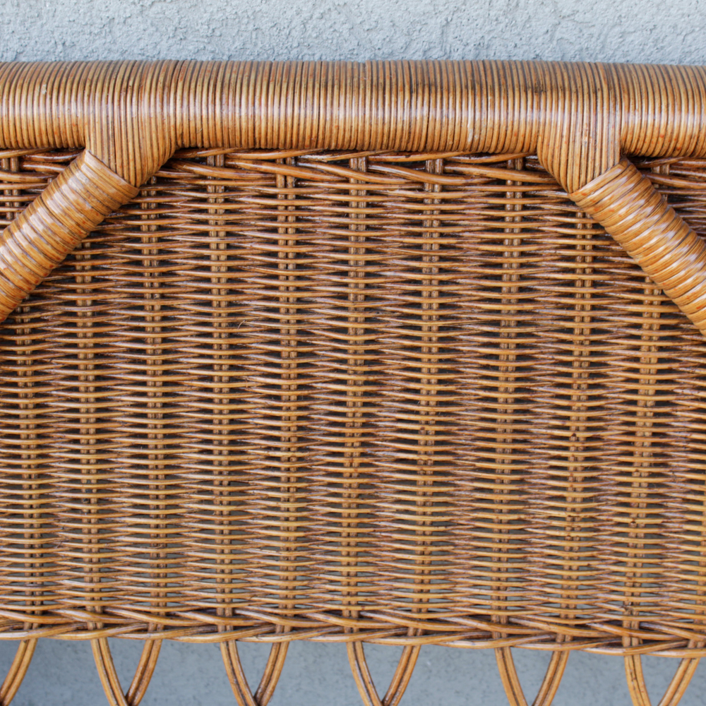 Vintage Wicker Patio Sofa by Ficks Reed