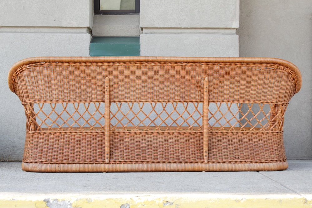Vintage Wicker Patio Sofa by Ficks Reed