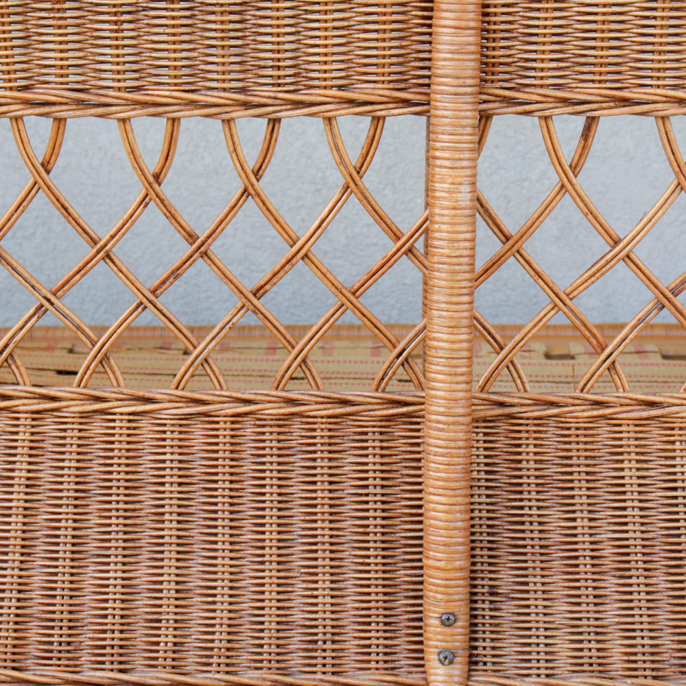 Vintage Wicker Patio Sofa by Ficks Reed