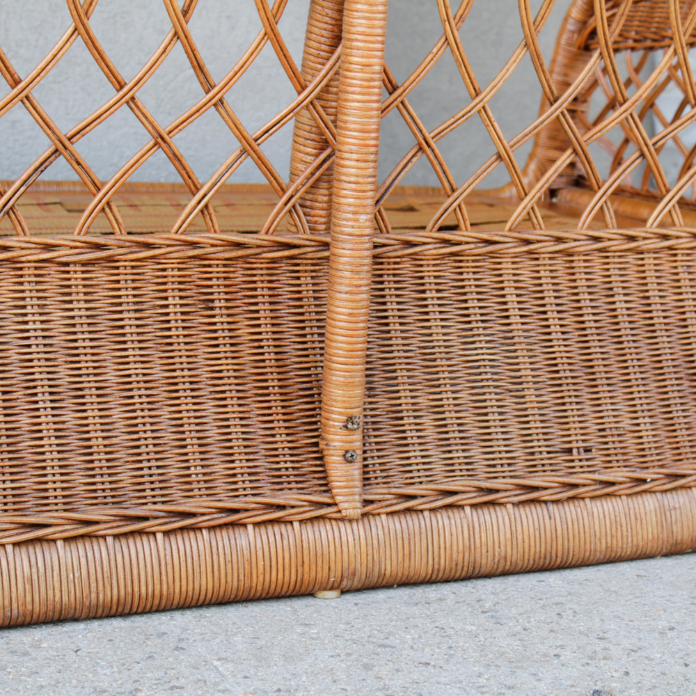 Vintage Wicker Patio Sofa by Ficks Reed