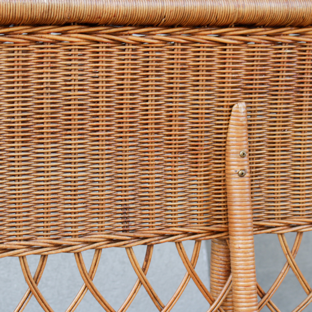 Vintage Wicker Patio Sofa by Ficks Reed