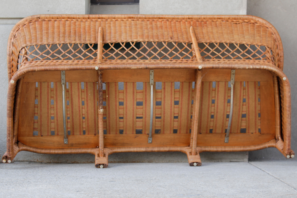 Vintage Wicker Patio Sofa by Ficks Reed