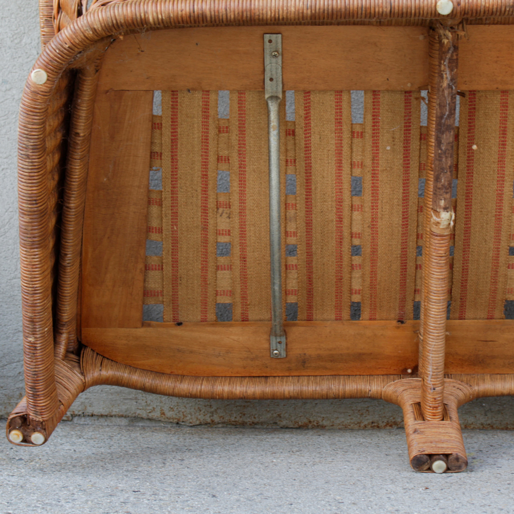 Vintage Wicker Patio Sofa by Ficks Reed