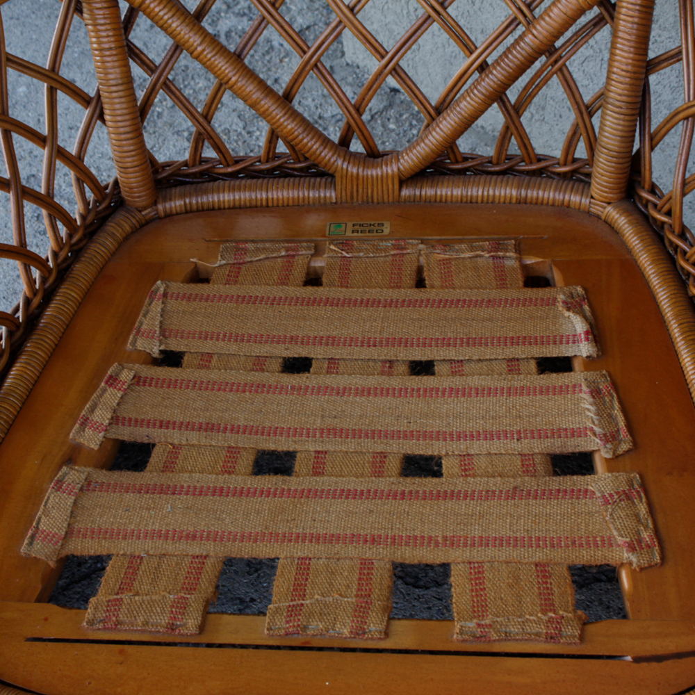 Vintage Wicker Patio Armchair by Ficks Reed