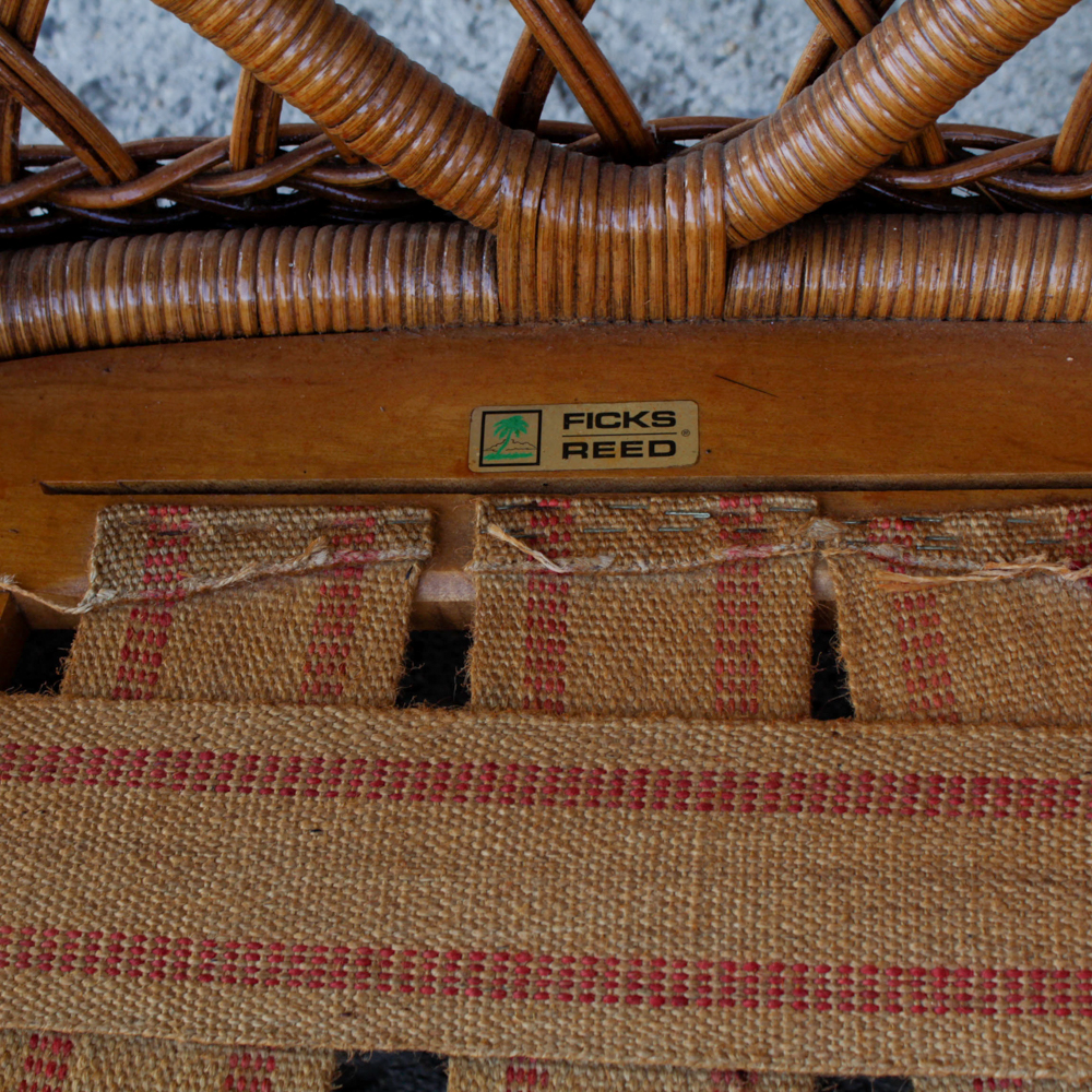 Vintage Wicker Patio Armchair by Ficks Reed