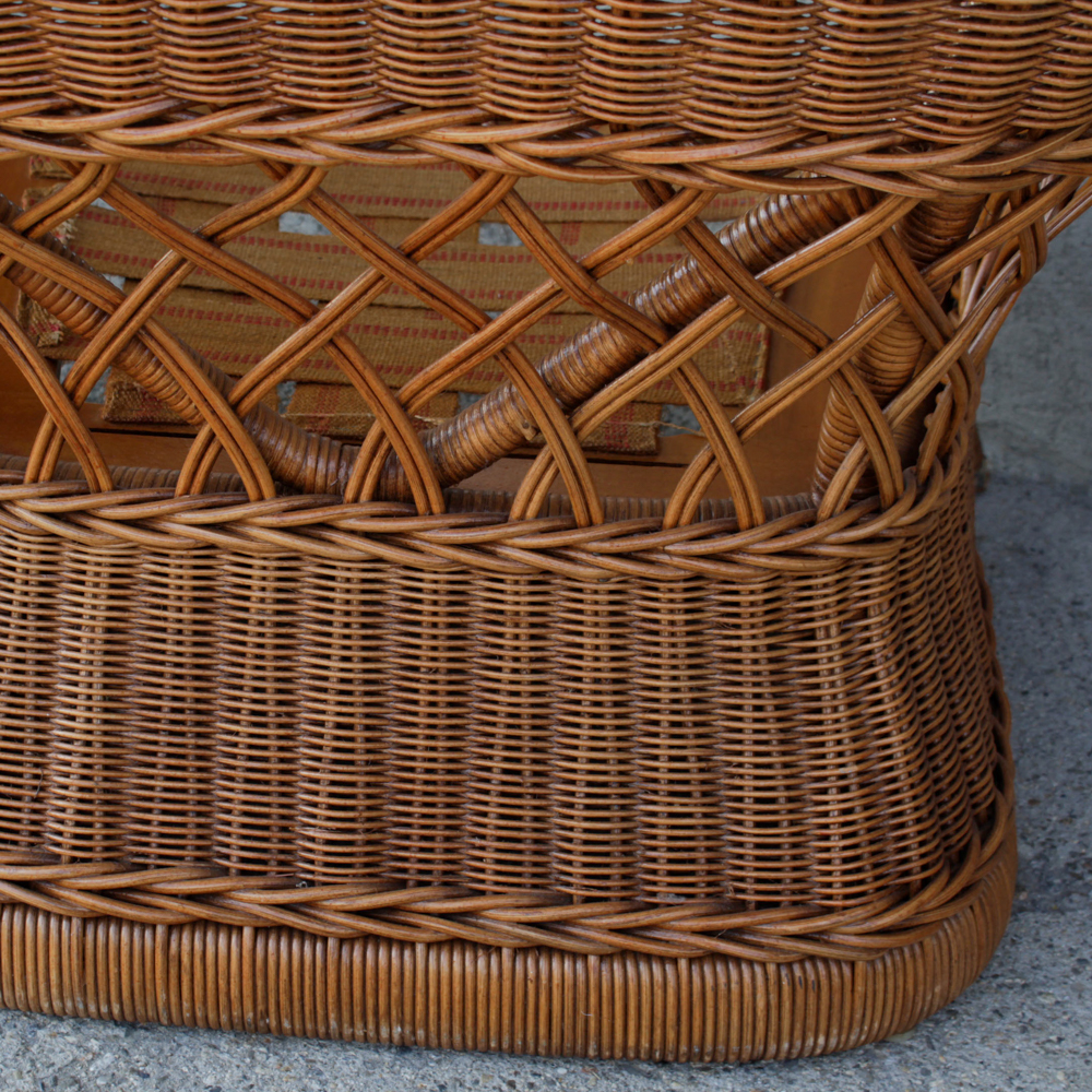 Vintage Wicker Patio Armchair by Ficks Reed