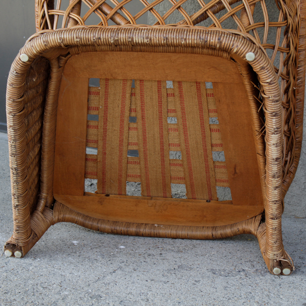 Vintage Wicker Patio Armchair by Ficks Reed