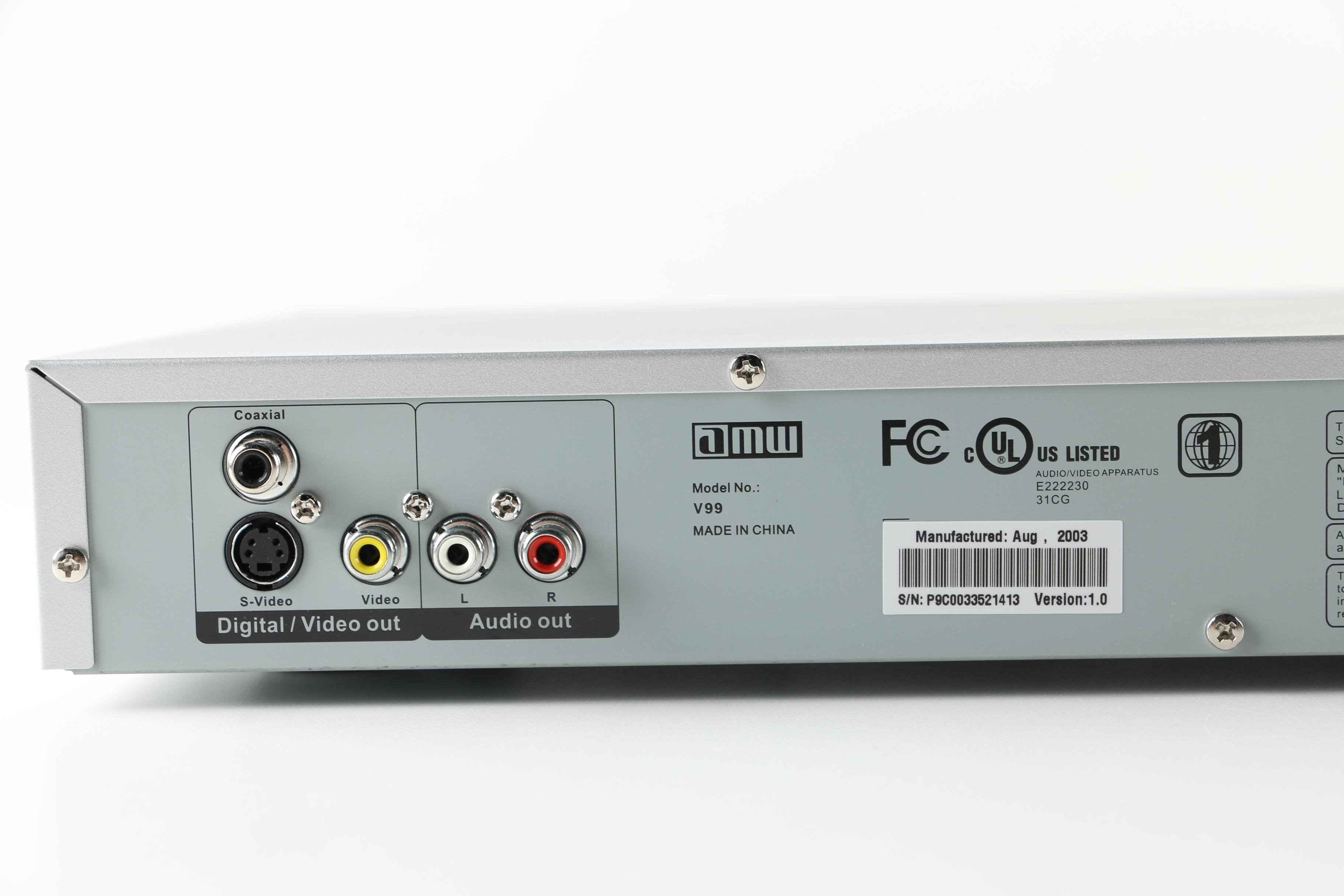 AMW DVD Player and Remote Control