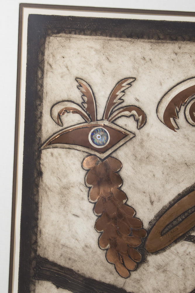 Marie Berger Limited Edition Mixed Media on Paper "Le Belle Oiseau"