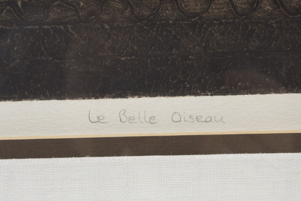 Marie Berger Limited Edition Mixed Media on Paper "Le Belle Oiseau"