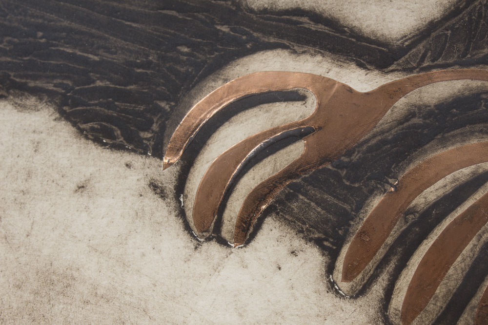 Marie Berger Limited Edition Mixed Media on Paper "Le Belle Oiseau"