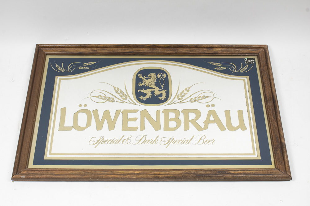 Löwenbräu Beer Bar Mirror