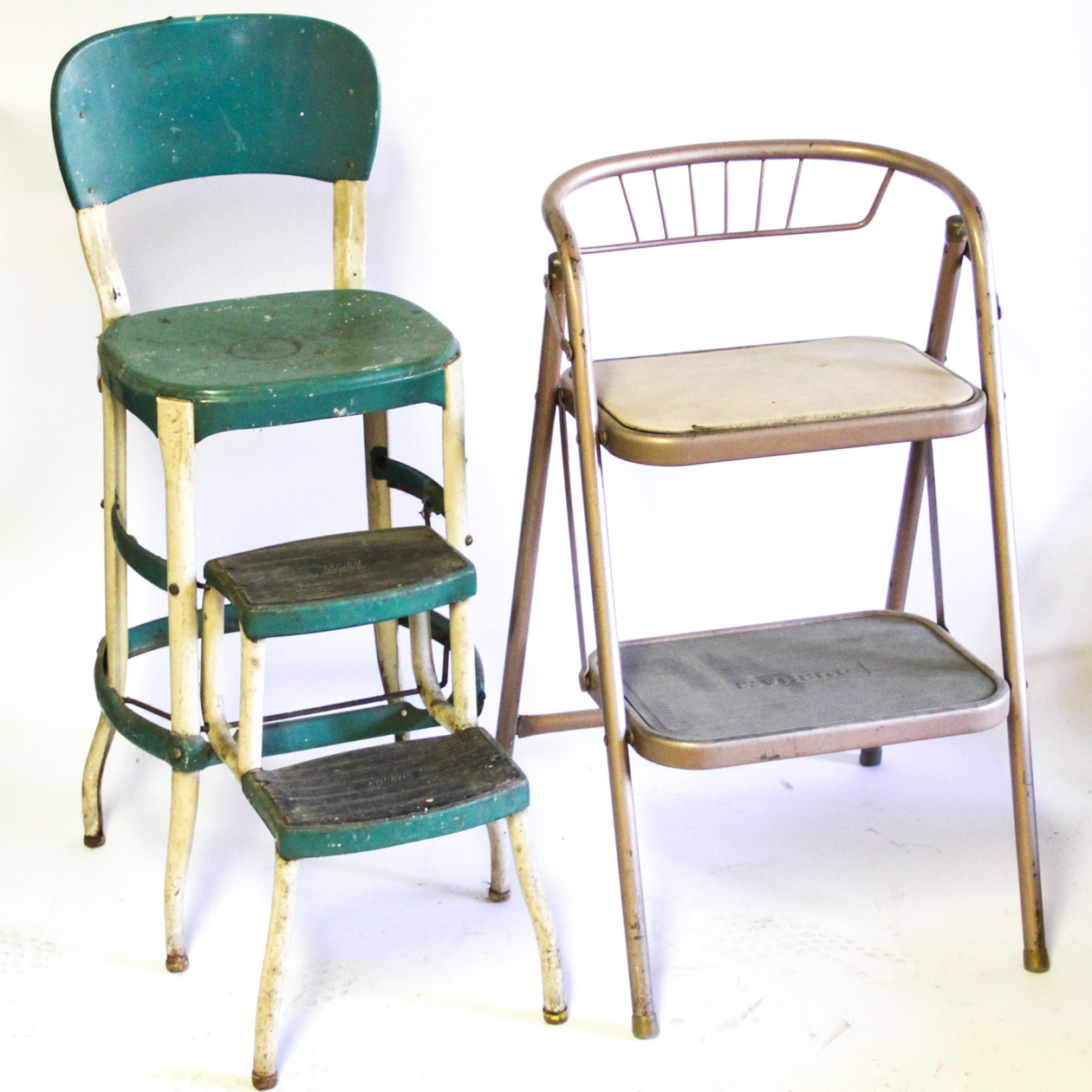 Pair of Vintage Metal Stools